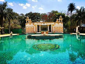 Udai Bilas Palace in Dungarpur, image may contain: Villa, Resort, Hotel, Pool