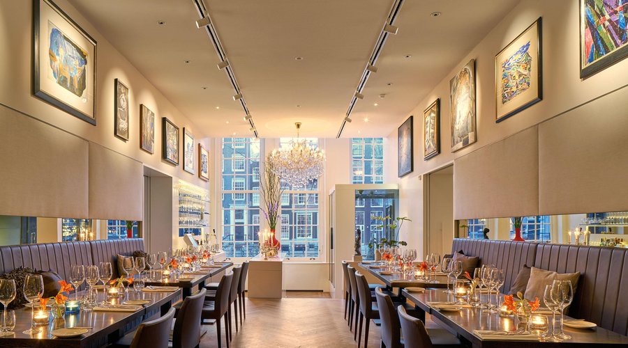Our restaurant - Restaurant Ambassade. Restaurant Ambassade is open 7 days a week for breakfast, lunch, and dinner. Immerse yourself in an atmosphere surrounded by CoBrA art and savor our exclusive CoBrA Menu.