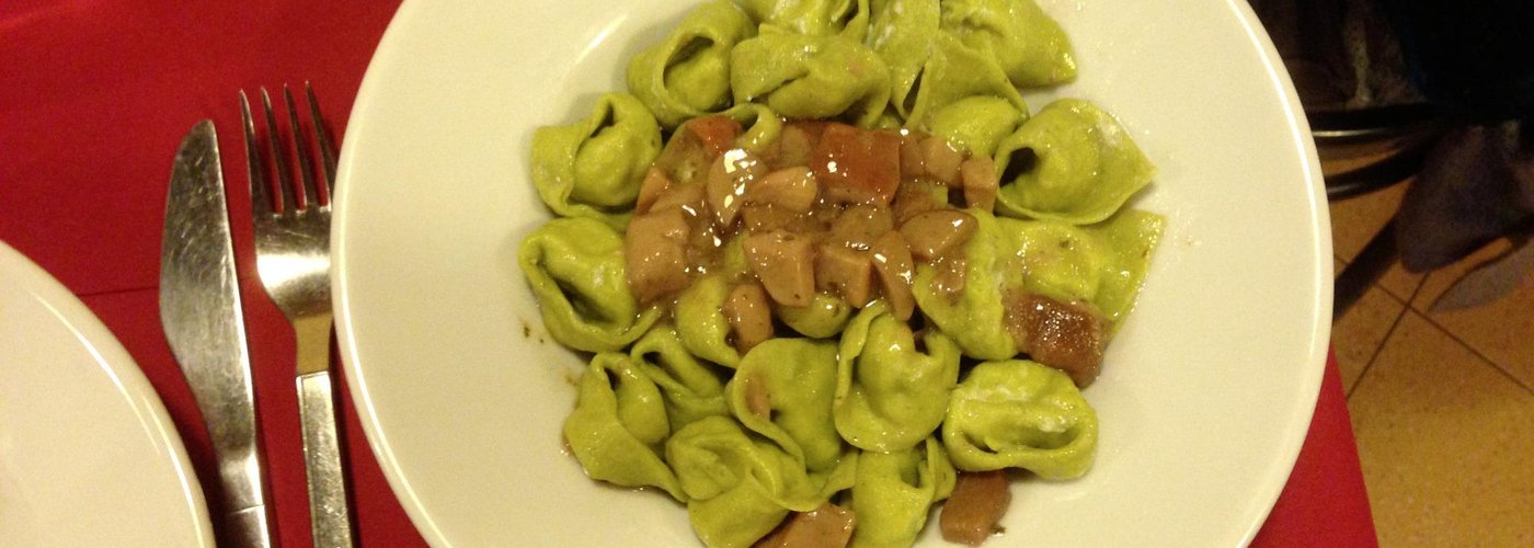 Tortelloni verdi con funghi