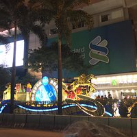 Float advertisement for the horse races