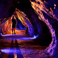 Stunning colours inside Ruakuri Cave