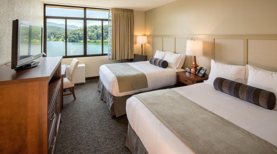 Stay at The Terrace, a recently renovated hotel with fantastic views of the lake.