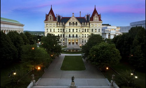 NYS Capitol from West Capitol Park