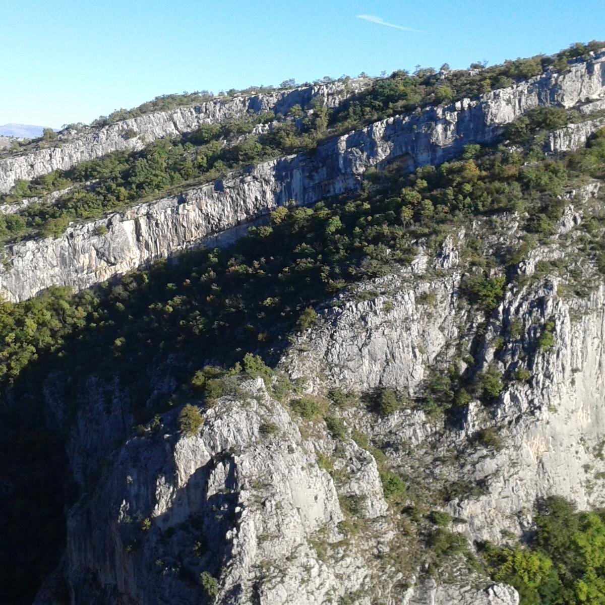 13.05.2018., Drnis , Croatia - The fortress Gradina is located in Drnis, at  an elevation of 344 m above sea level, above the canyon of the river  Cikola. Built on the site