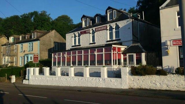 Front of building with conservatory overlooking the Clyde