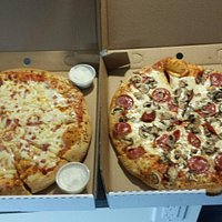 Best pizza we've had from there, Wednesdays deal - 2 Large 2 Topping pizzas for $14.99.