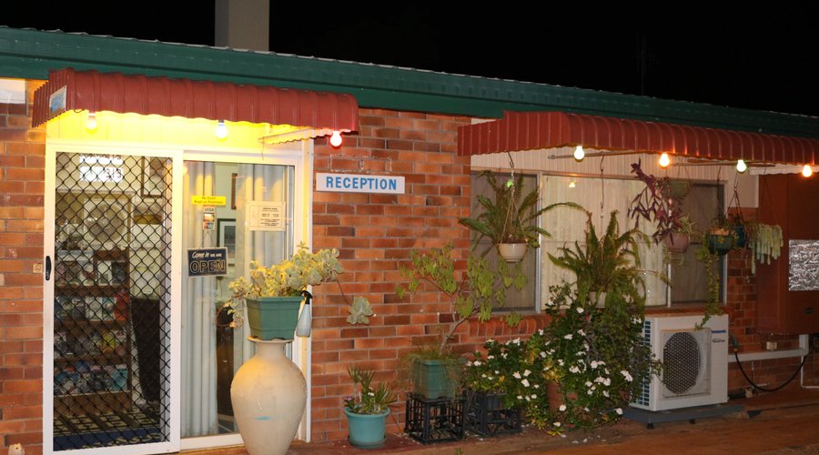 Front Entrance of Reception at Night