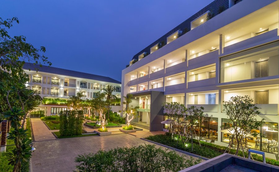 Hotel Front ( Night/Evening)
