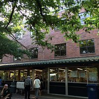 Weaver Street Market, from the outdoor table area