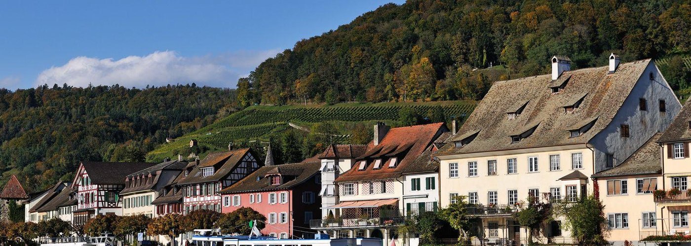 Stein am Rhein, Rhein,Schiff, Burg Hohenklingen