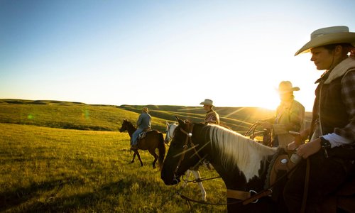 Sunset ranch ride