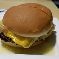 My original cheeseburger, swimming in butter...yumm!!!