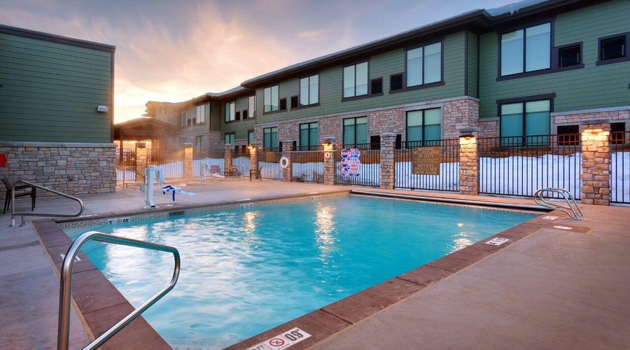 Year round outdoor heated pool
