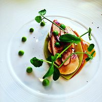 foie gras avec déclinaison de petits pois