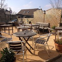 Our sun trapped beer garden