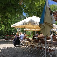 Wunderschöner Biergarten an der Isar