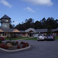 Front of building & parking area
