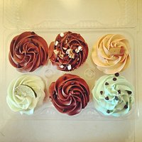 6 delightfully delicious cupcakes :)