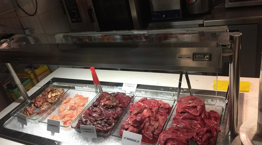Went there last night. Displays case is of the meat and fish which you can choose from to have t