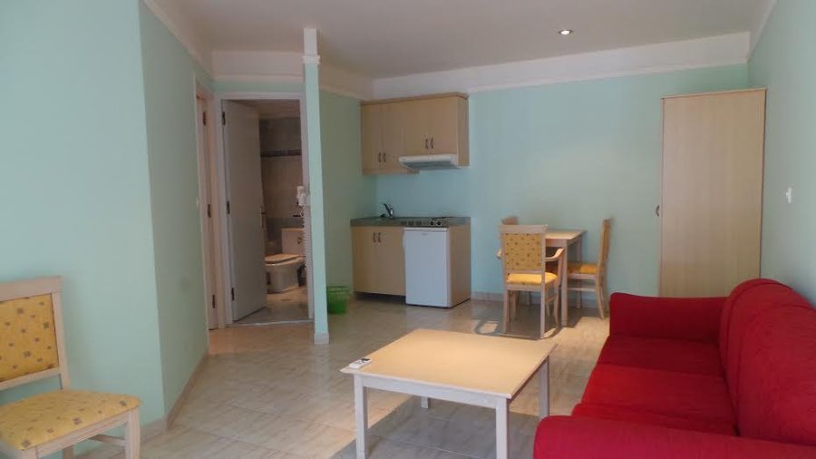garden suite, salon and kitchen