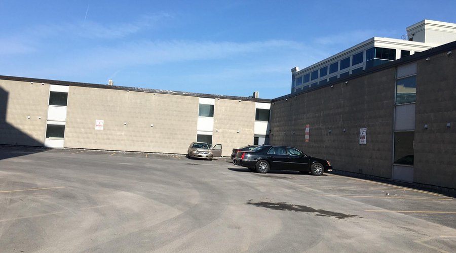 First two are the front of the studios and the third is the parking lot--tip: one of the keys op