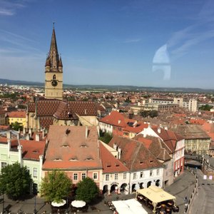 The Bridge of Lies and Casa Artelor in Sibiu Hermannstadt, Transylvania,  Romania Stock Photo - Image of cityscape, bridge: 183384176