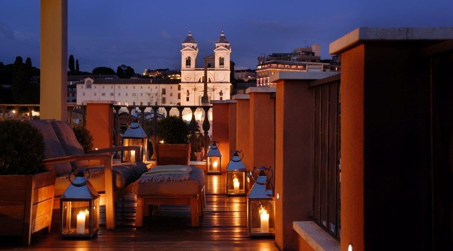 The rooftop terrace