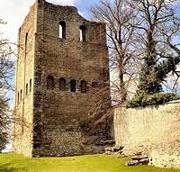 St Leonards Tower, right opposite our park,