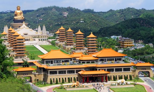 Bird's eye view of the Buddha Memorial Center