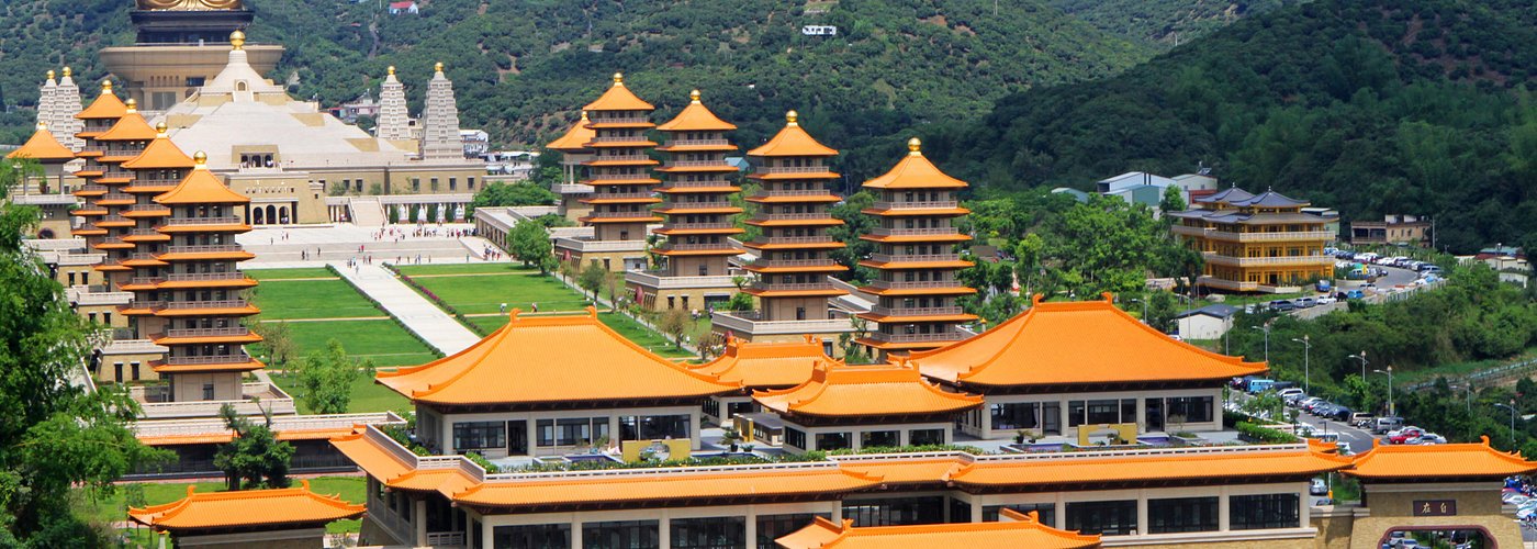 Bird's eye view of the Buddha Memorial Center