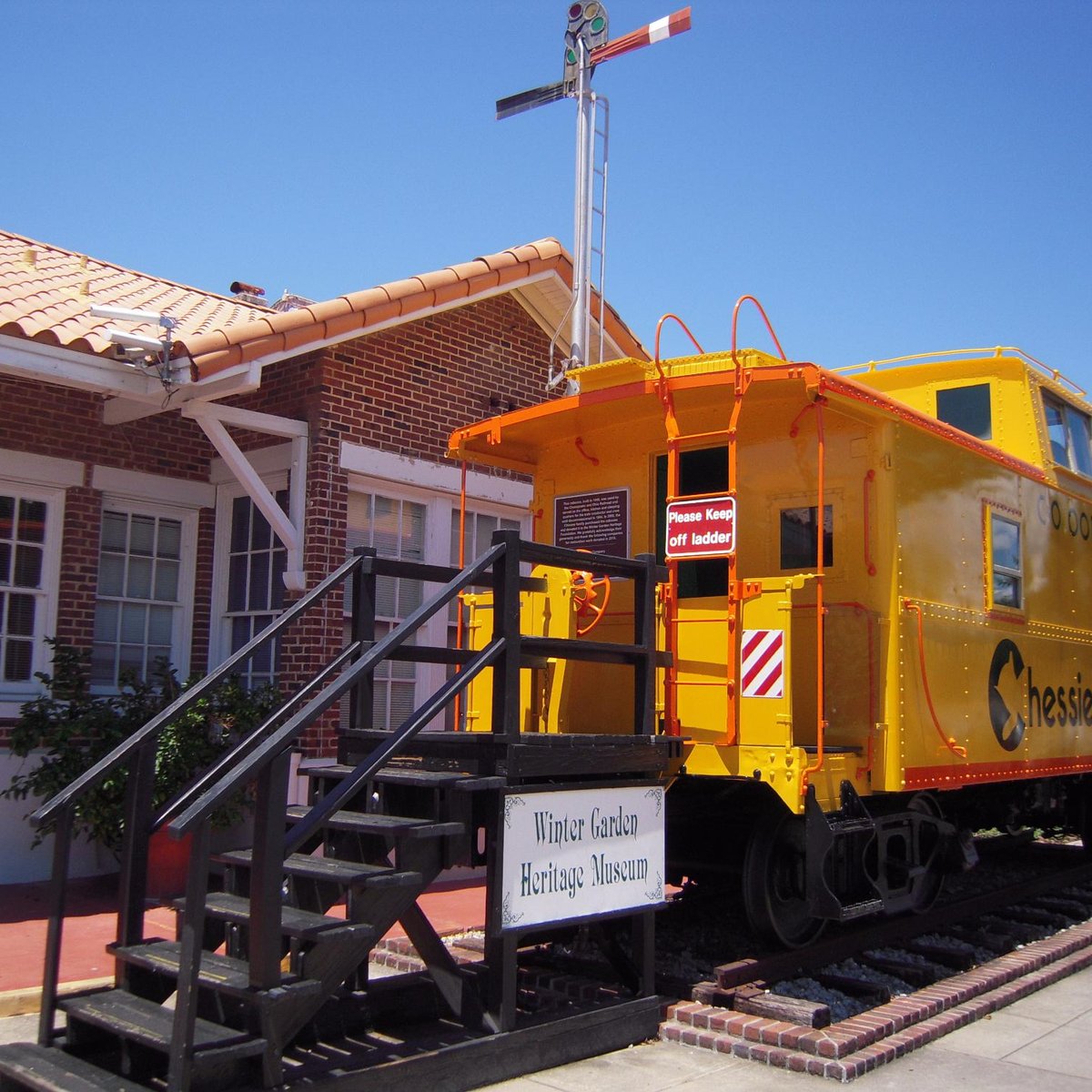 Yellow Caboose  Winter Garden Landmark Series