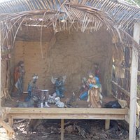 Broken Nativity scene in March