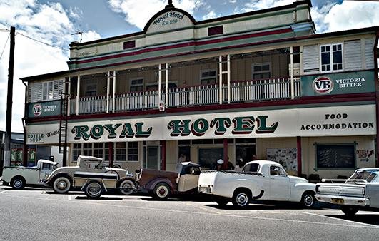 Car club visiting Herberton