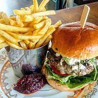Our Lamb Burger with Feta Cheese