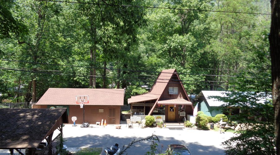 View of the office and bathhouse