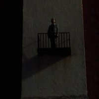 Man on balcony
