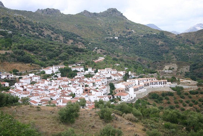 View of the village of Benadalid with the San Isidro church in the foreground