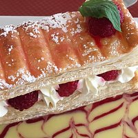 Mille feuilles aux framboises.