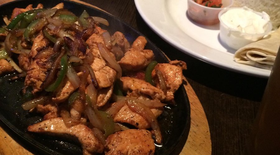 Fajitas smelled delicious, nice meal