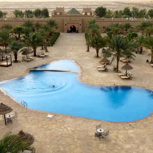 Kasbah Hotel Chergui in Erfoud, image may contain: Villa, Hotel, Resort, Pool