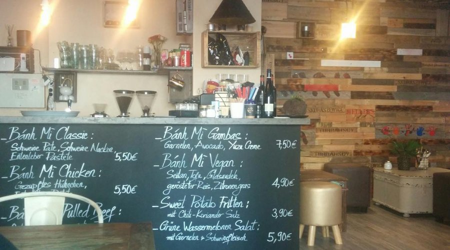 Inside with menu.
