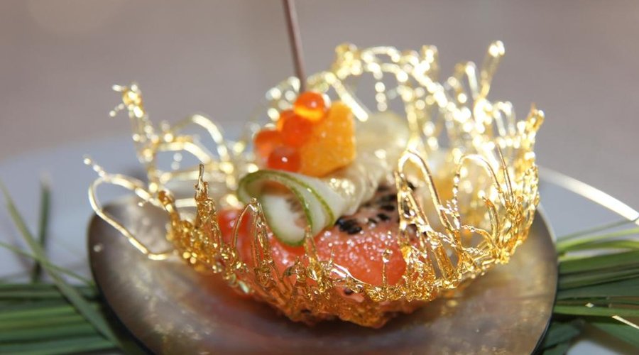 sugar basket with vodka soak salmon