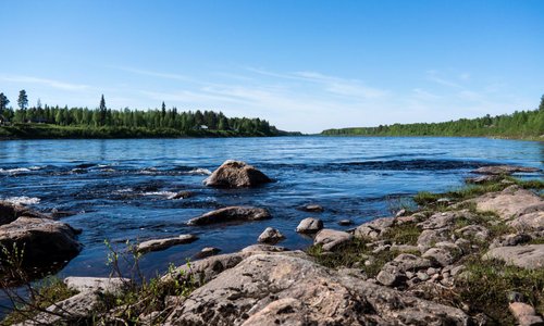 Tornio River is just next to the accommodation