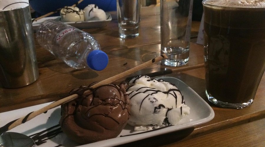 Ice cream with frappé