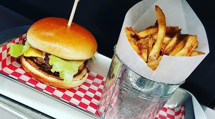Our take on the classic burger. Juicy, local beef and all the traditional toppings!