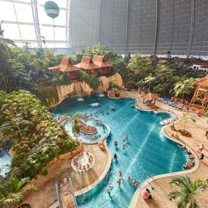 Blick auf die Lagune von Tropical Islands