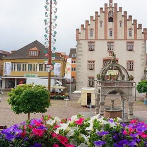 Blick auf den Marktplatz von Hammelburg