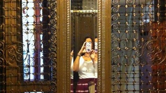Fabulous elevator in the Cannon building!  Gives you a feel for the historical essence of the bu