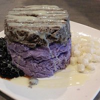 Taro sesame mochi boba ice