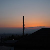 高台から見た夕焼け